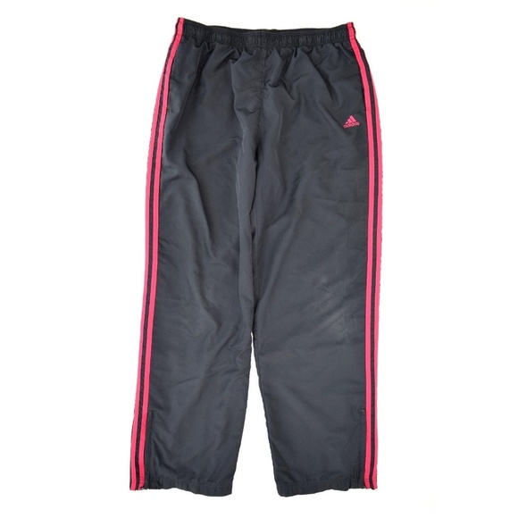 adidas Pants - Adidas Athletic Pants Black Fuscia Triple Stripe